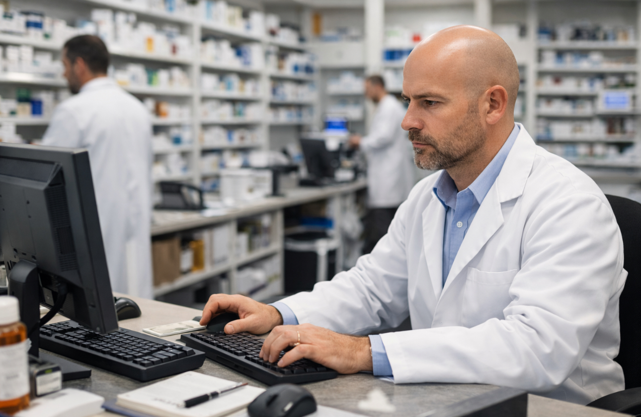 Pharmacist at work