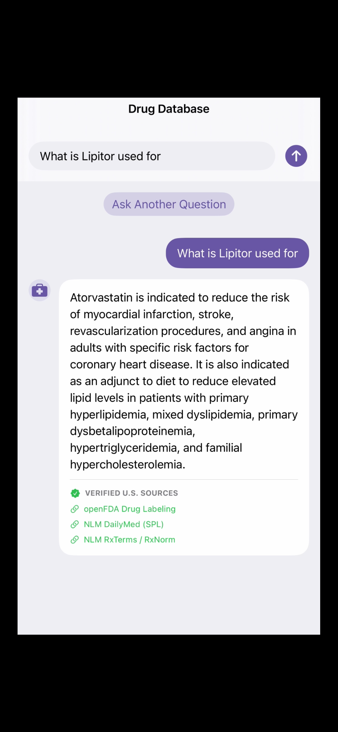 Drug Q&A screenshot 1