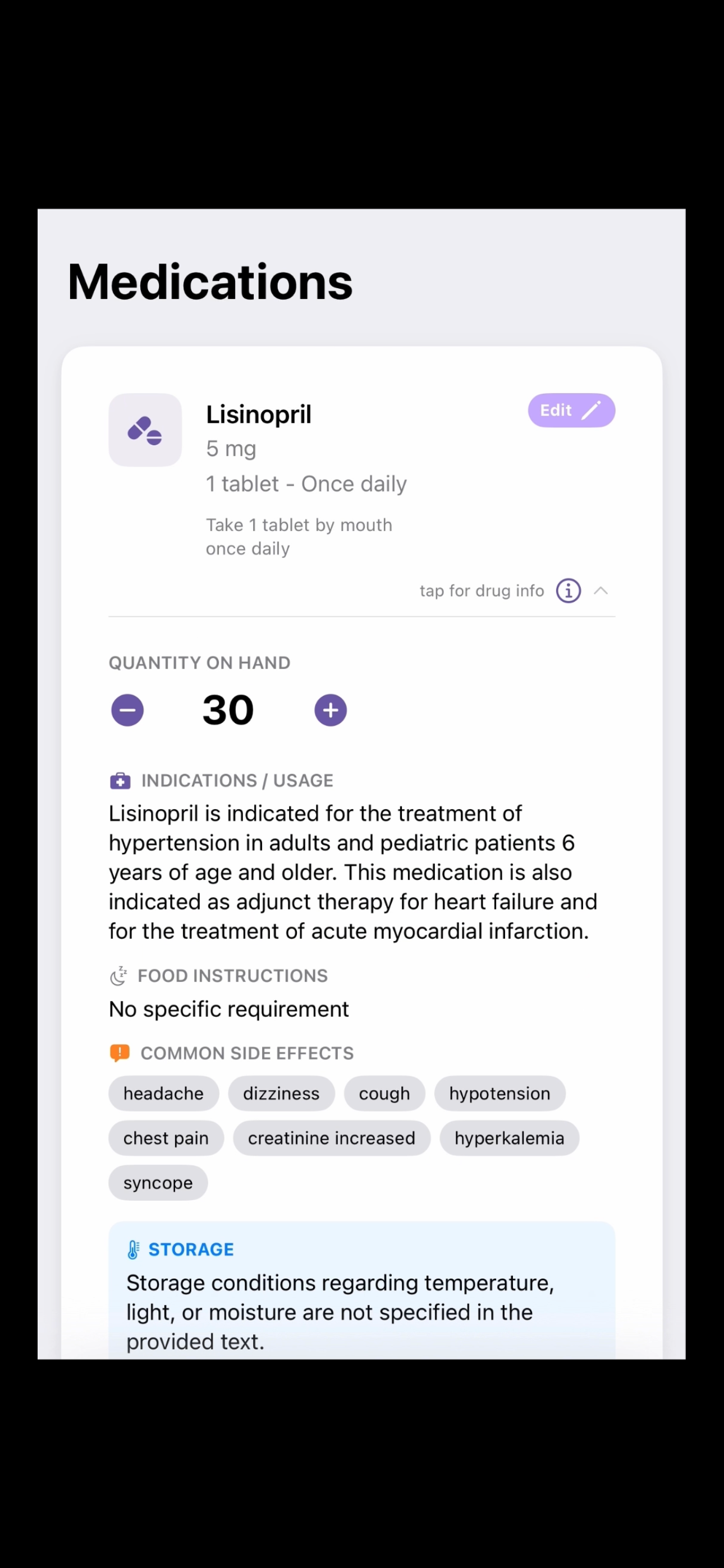 Drug info screenshot 1