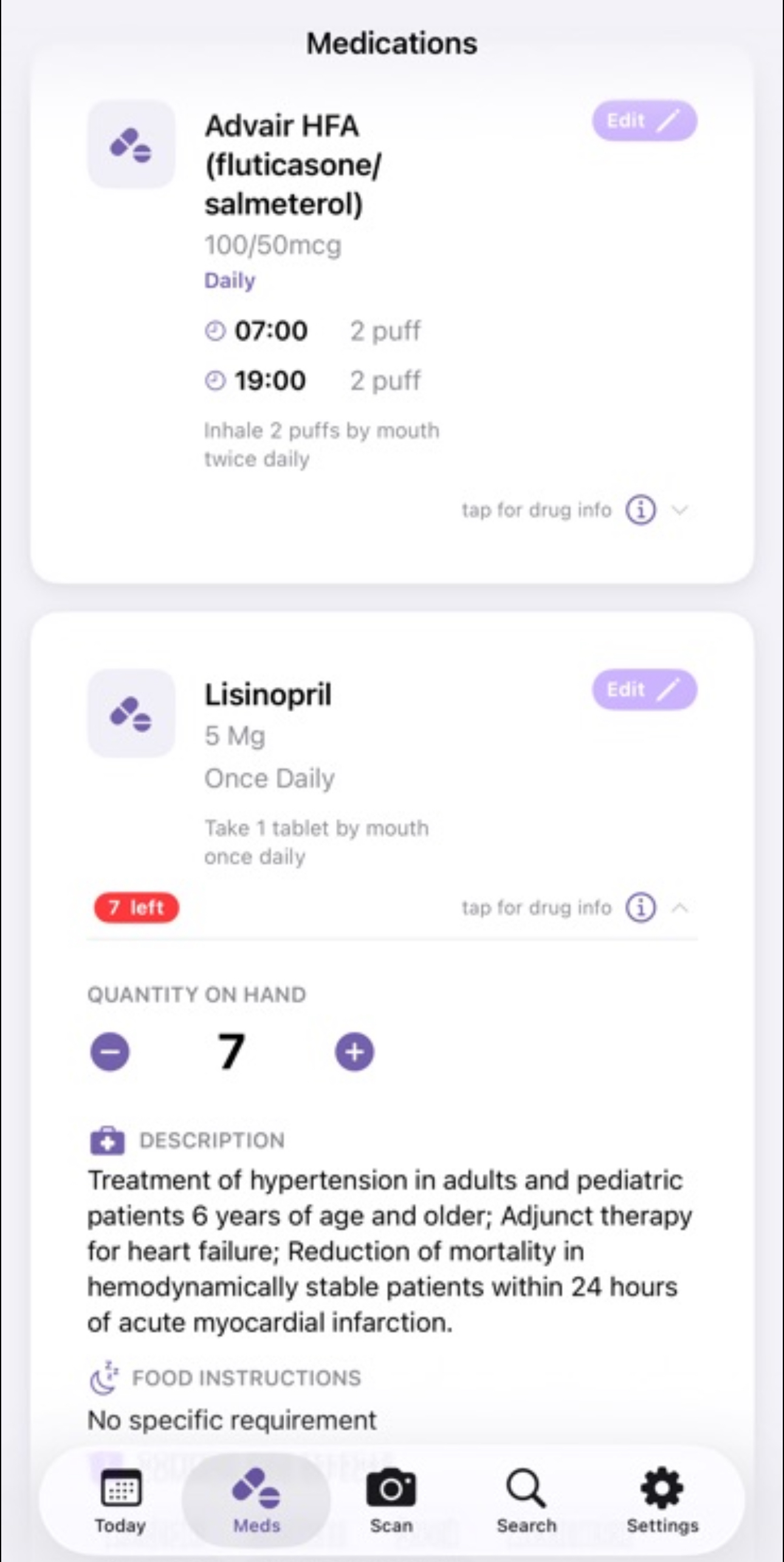 Drug info screenshot 2