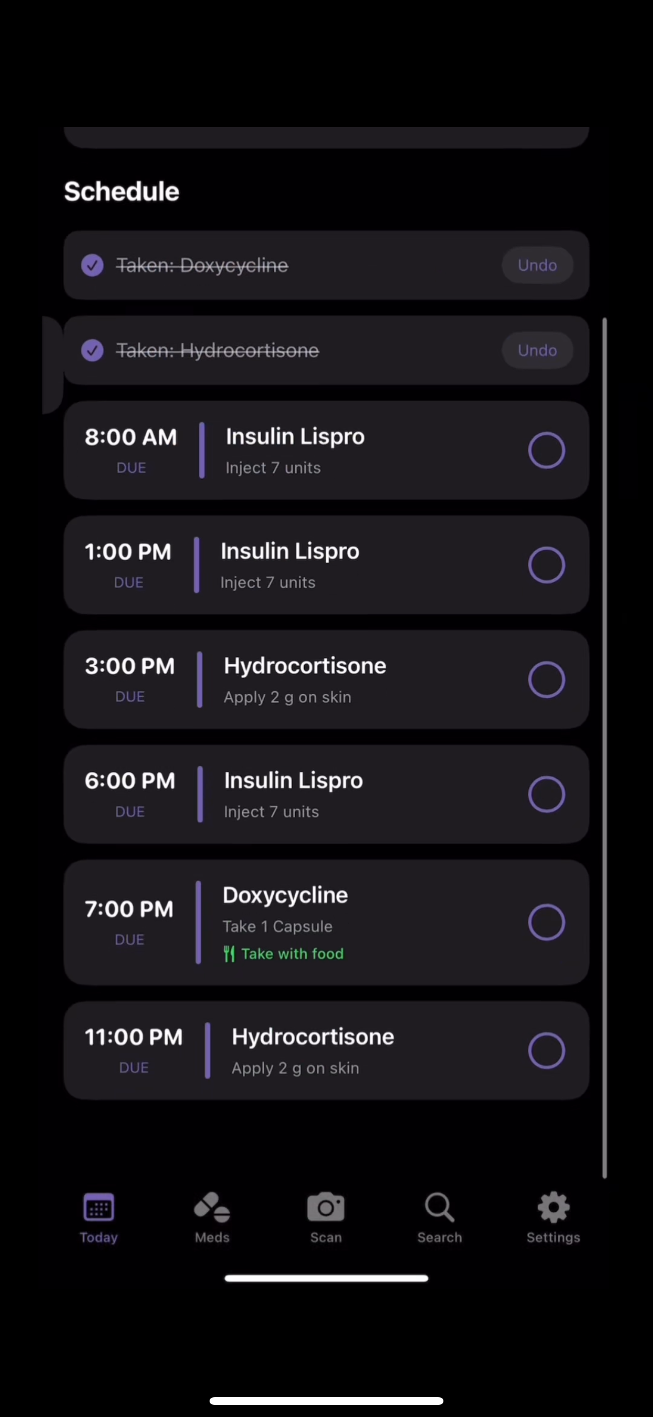 Today tab screenshot 1