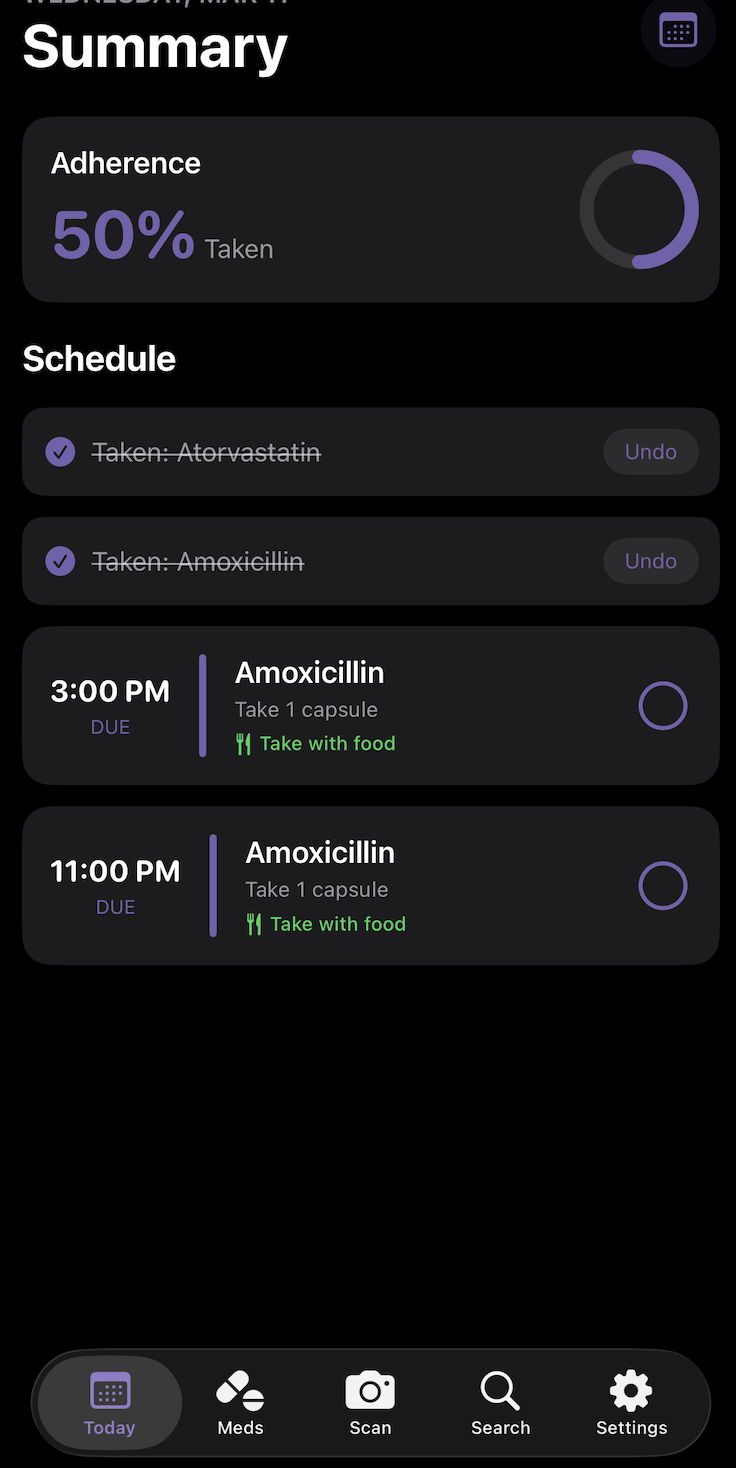 Today tab screenshot 2
